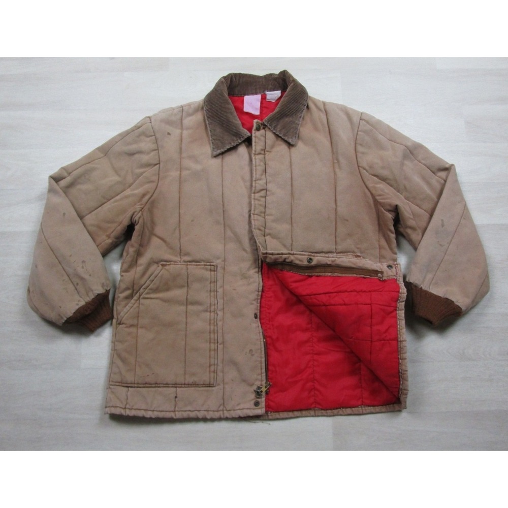 Vintage 80s Walls Duck Canvas Jacket Mens (XL) Chore Coat Quilted Blizzard Pruf
